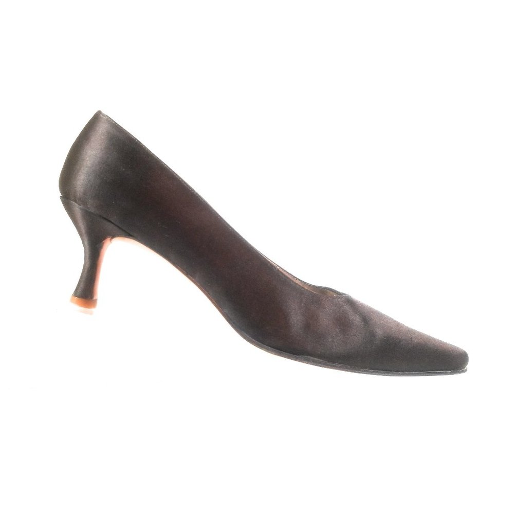 Stuart Weitzman Women's Brown Leather Pumps Kitten Heels Formal Shoes Size 8.5 B